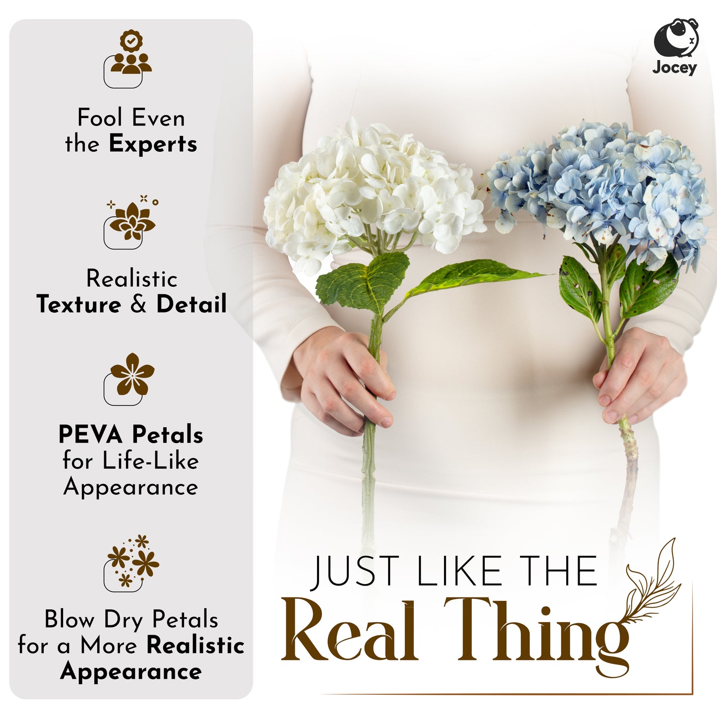 Jocey Vanilla Artificial Hydrangea Flowers