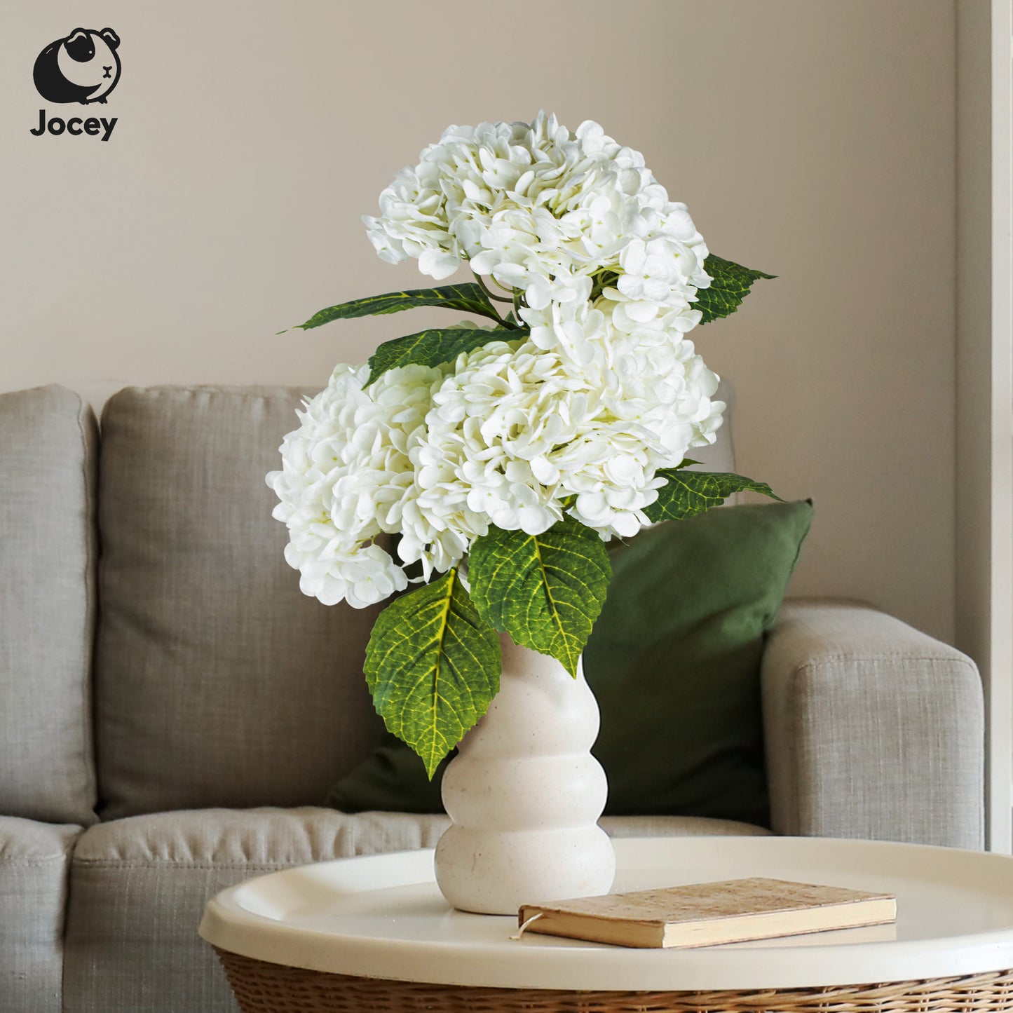 Jocey Vanilla Artificial Hydrangea Flowers